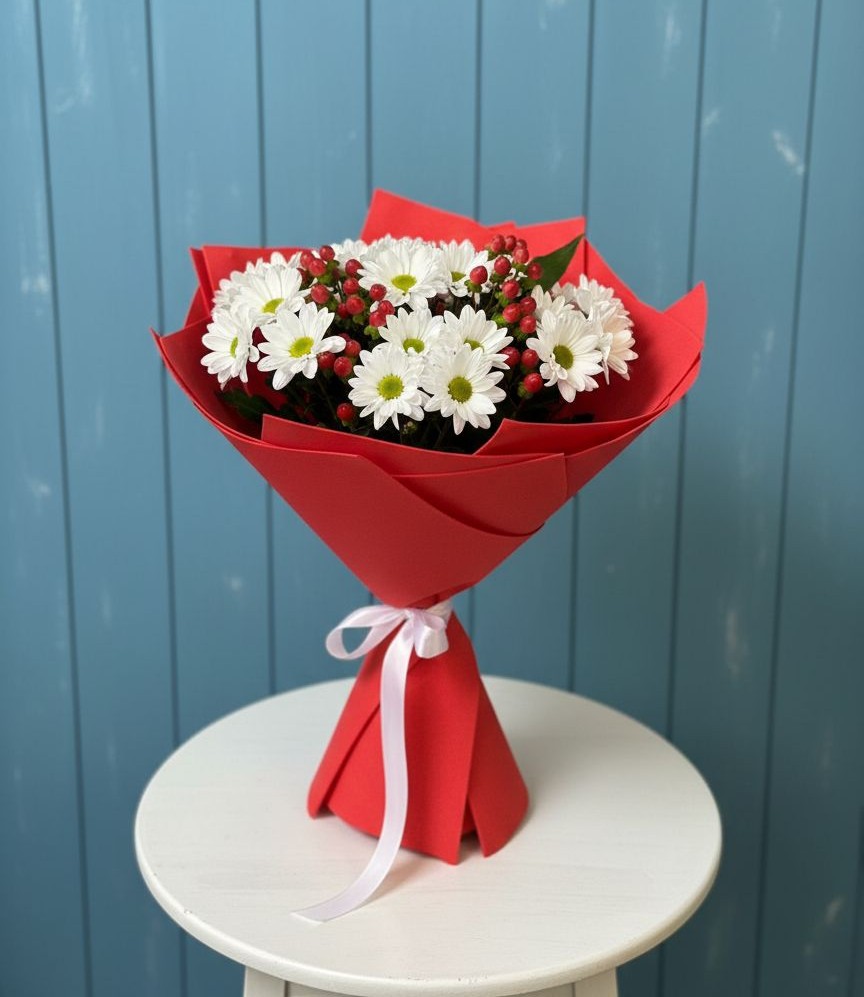 Букет цветов из: Хризантемы в Шараповой Охоте