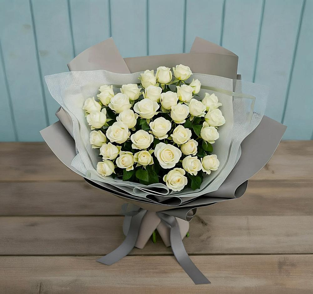 Букет Белоснежная нежность в Шараповой Охоте