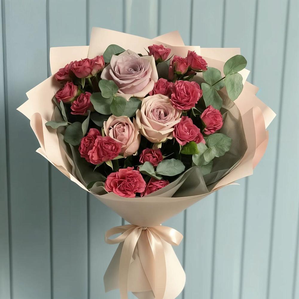 Букет цветов из: Гвоздики и Розы в Шараповой Охоте