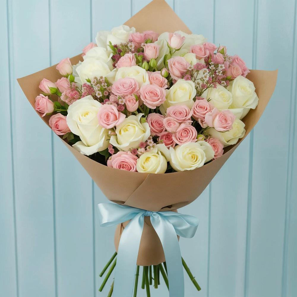 Букет цветов из: Розы в Шараповой Охоте