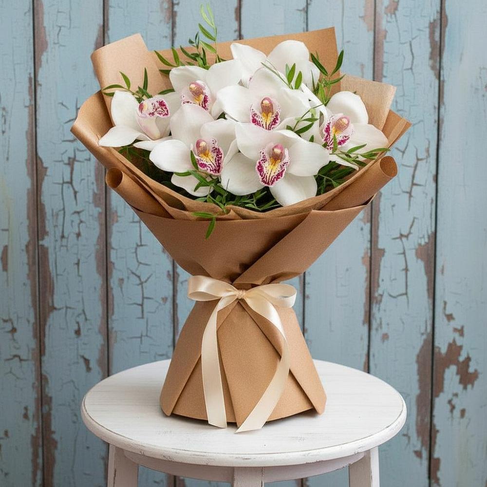 Букет цветов из: Орхидеи и Розы в Шараповой Охоте