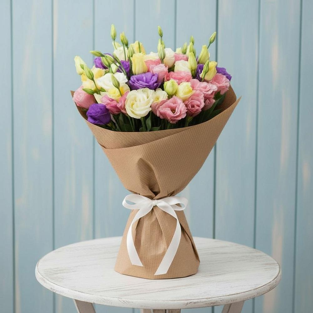 Букет цветов из: Лизиантусы в Шараповой Охоте