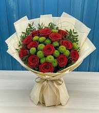 Букет цветов из:  Розы и Хризантемы в Шараповой Охоте