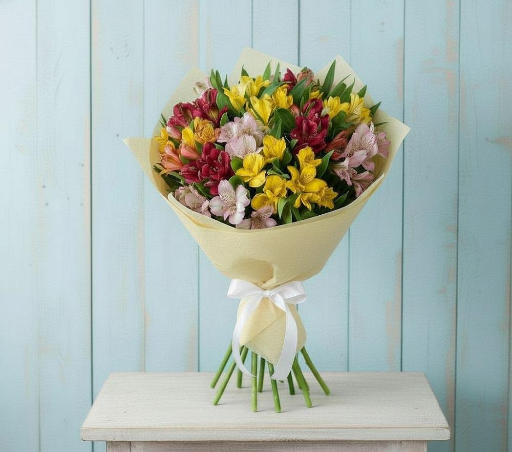Букет цветов из: Альстромерии в Шараповой Охоте