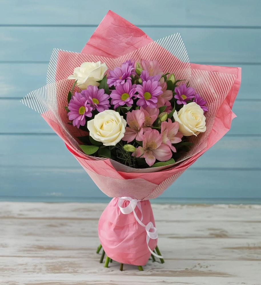 Букет цветов из: Герберы в Шараповой Охоте